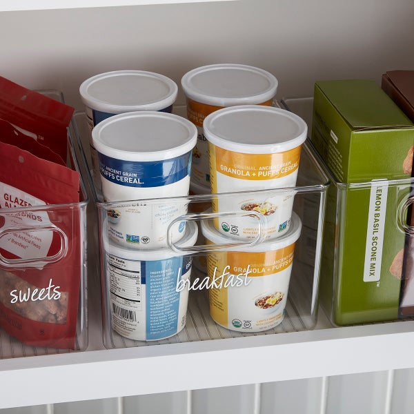 iDesign Linus Clear Storage Bins The Container Store